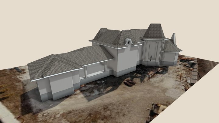 Casa de ciudad Cherkessk 3D Model