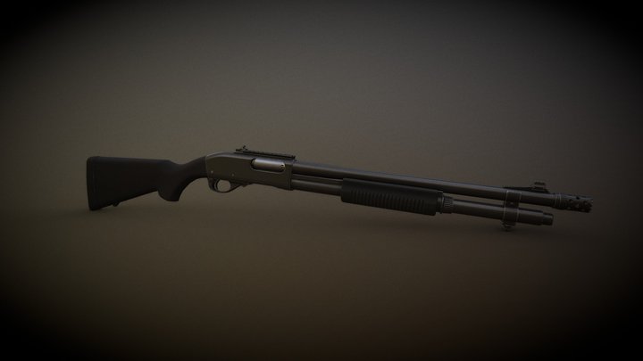 M870 Tactical 3D Model
