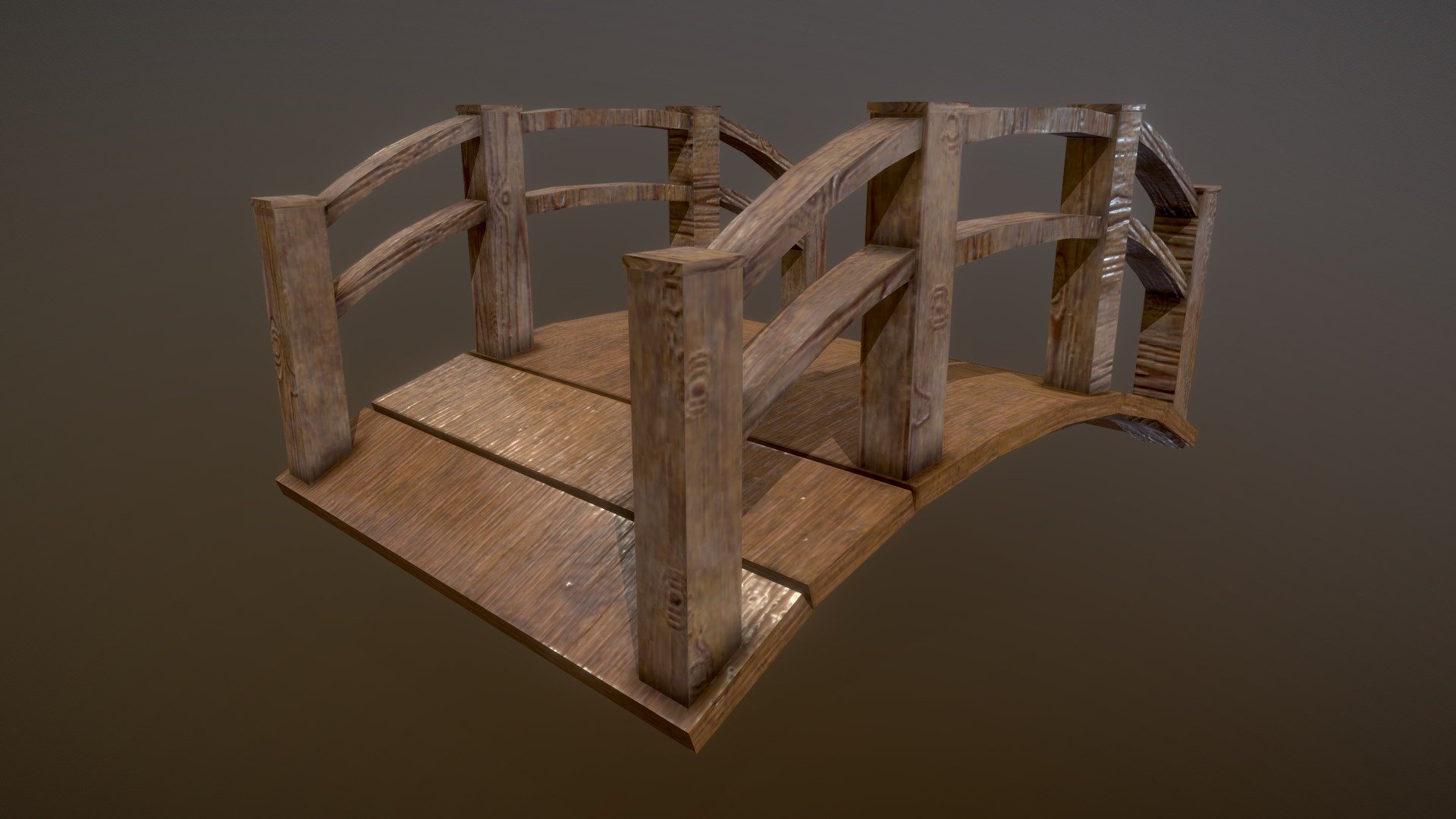 Simple Wooden Bridge Download Free 3d Model By Memorie Fad4dce