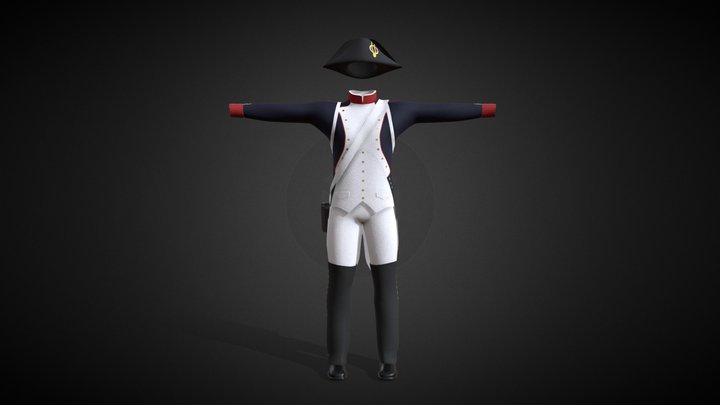 Napoleonic French Line Fusilier uniform (1805) 3D Model