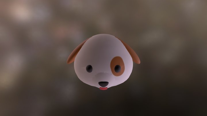 Emoji Dog 3D Model