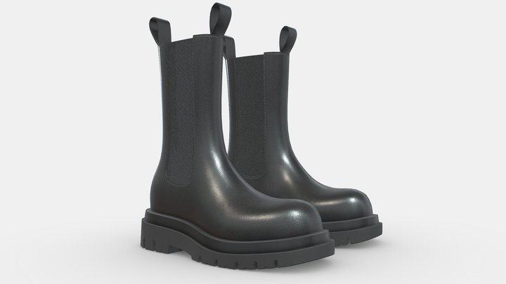 Bottega Veneta Lug Chelsea Boot low poly 3D Model