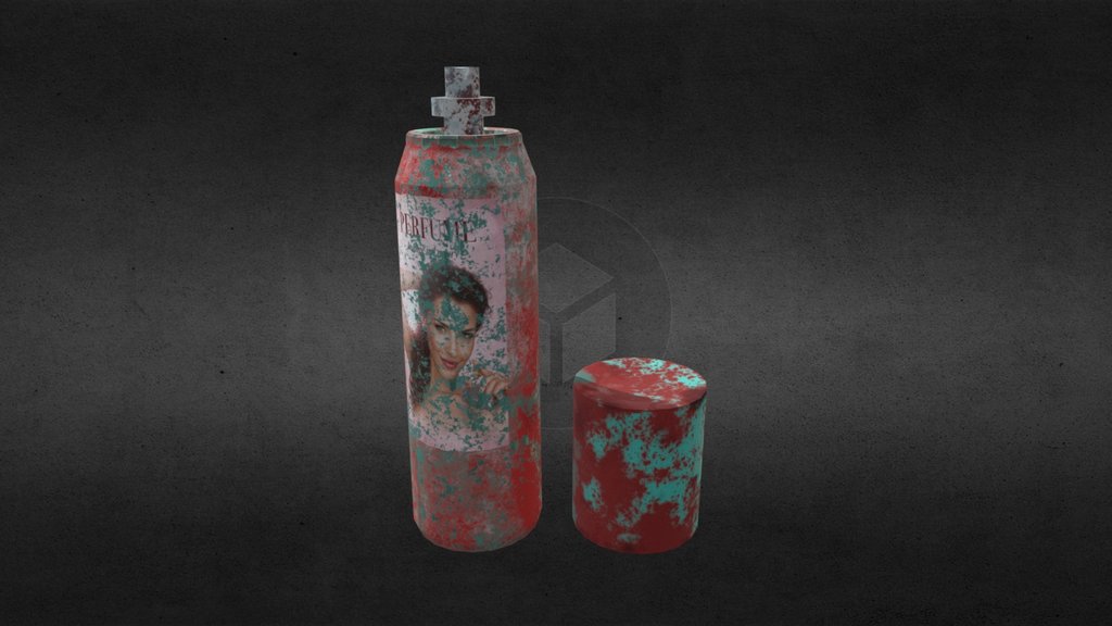 Old Vintage Perfume Bottle with Artistic Texture
