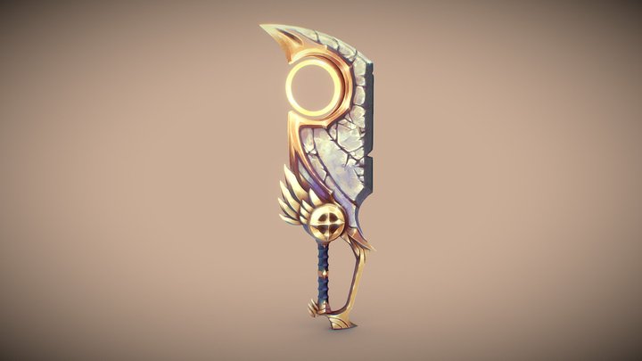 Stylized hand-paint sword 3D Model