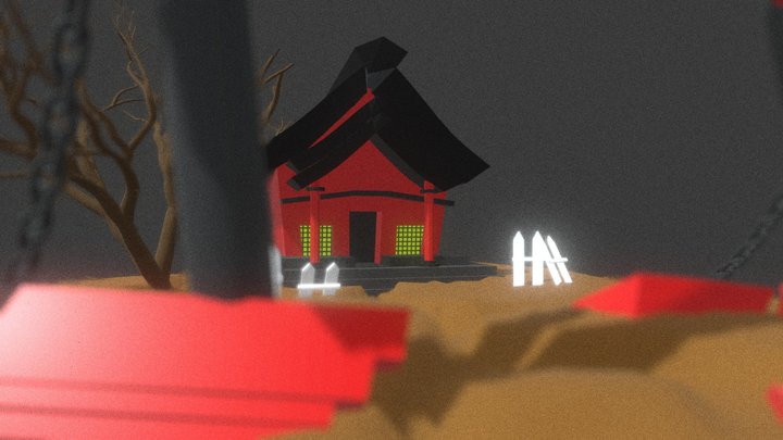 Japanese Temple 3D Model