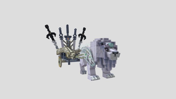 White Lion card 3D Model