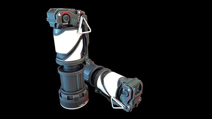 Game ready Grenade prop Low-poly 3D model 3D Model