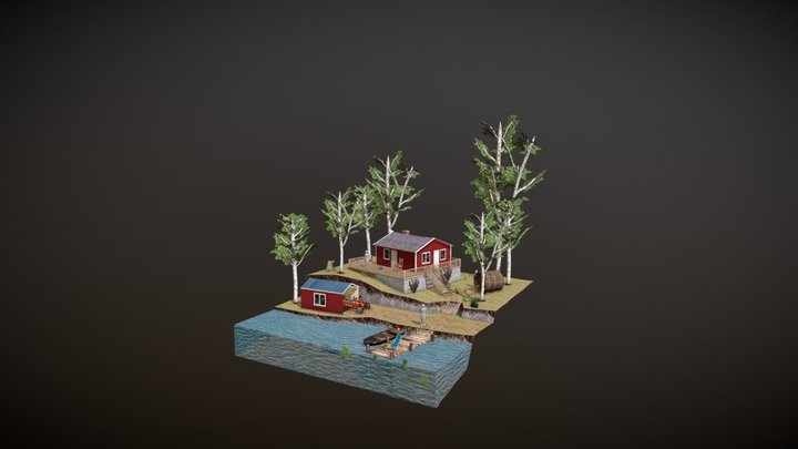 1DAE Scene 3D Model