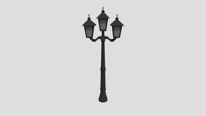 Victorian Street Lamp 3D Model