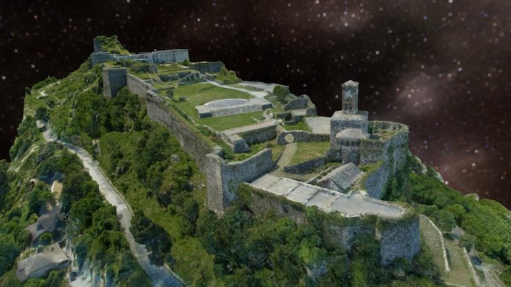 Gjirokaster Castle in Albania. 3D Model
