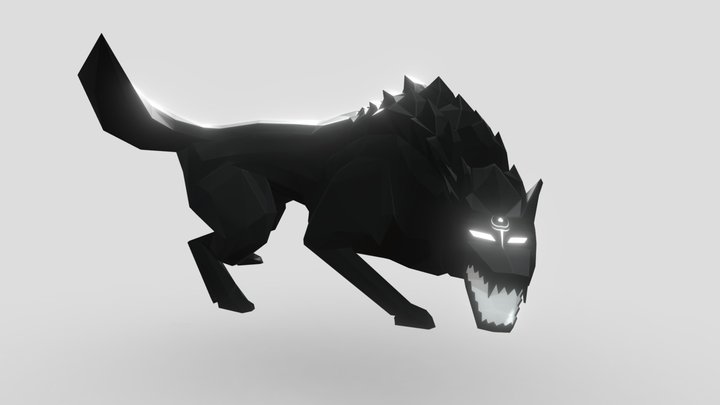 moon wolf 3D Model