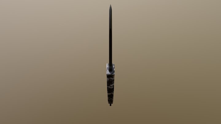 Reaper Knife | Snow Camo 3D Model