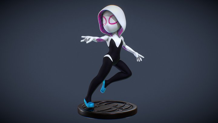 Spider Gwen Figurine 3D Model