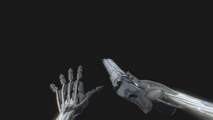 Desert Eagle fps Cyberpunk arms(Female)(Free) 3D Model