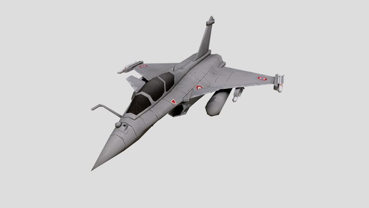 Rafale Low Poly 3D Model