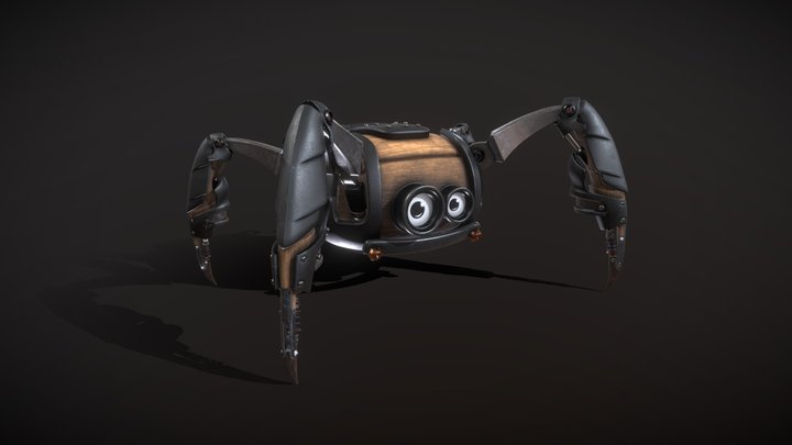 Steampunk Robot Spider 3D Model