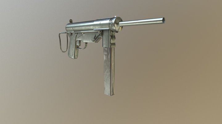 M3 Submachine Gun 3D Model