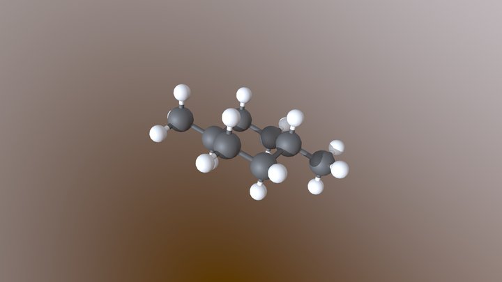 trans-1,4-Dimethylcyclohexane - Equatorial 3D Model