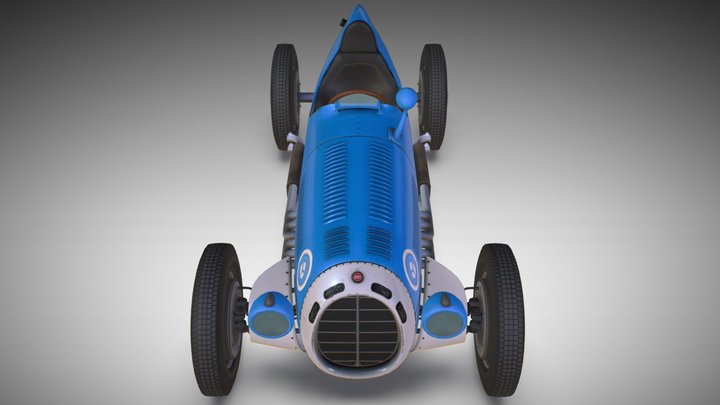 Classic Racing Car 3D Model