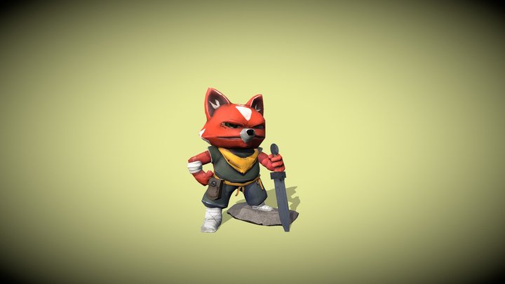 Stylized Fox 3D Model