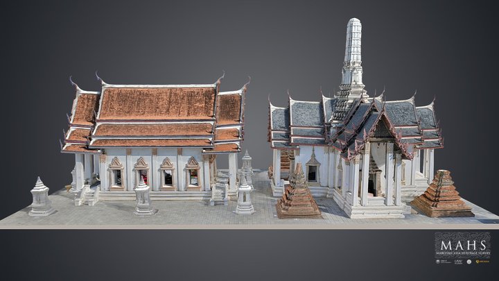 Wat Yan Ang Thong, Ayutthaya, Thailand 3D Model