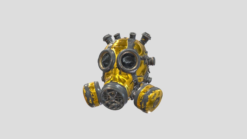 Steampunk Yellow Gas Mask