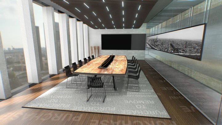 VR Meeting Room 2022 Spatial Ready UPD 3D Model