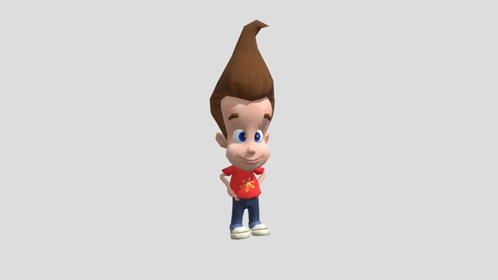 Jimmy Neutron Doing Game Superman – Free 3D Model STL