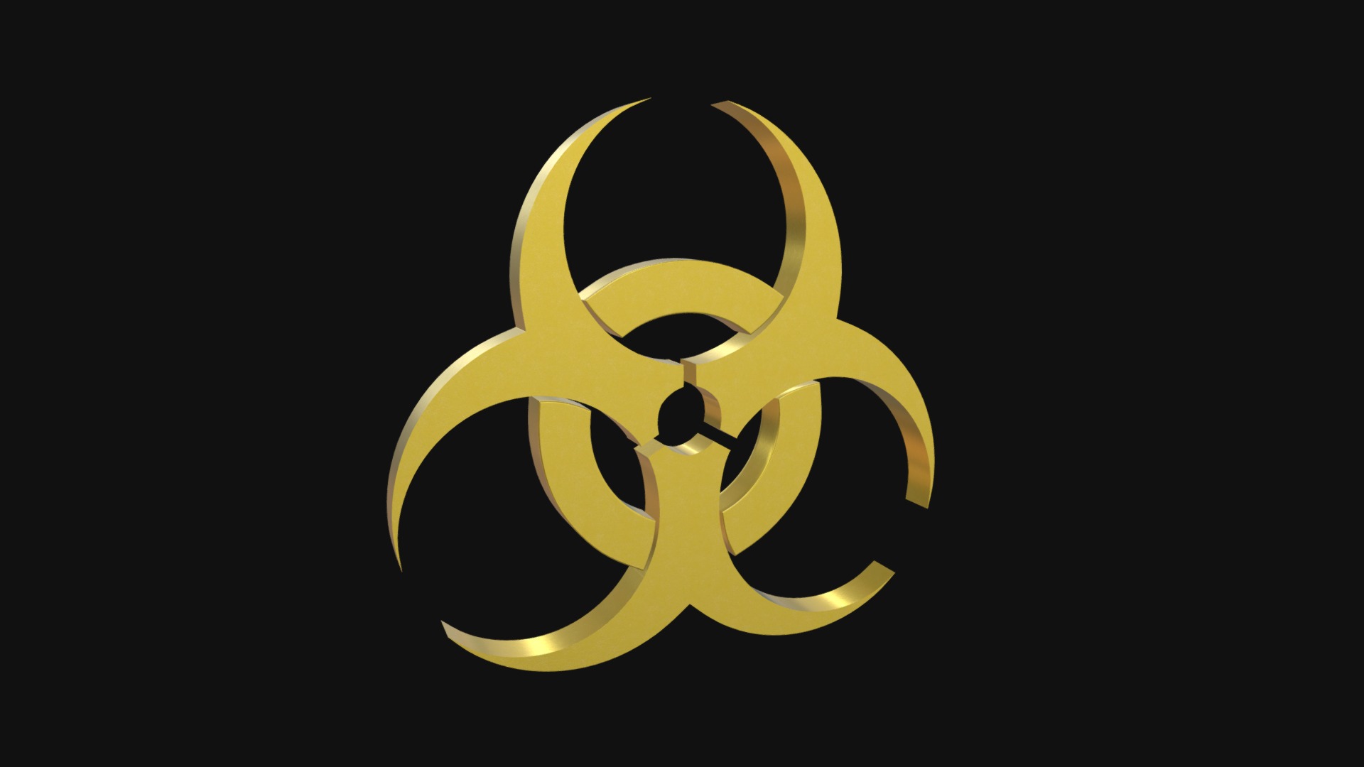 3D model Biohazard symbol - This is a 3D model of the Biohazard symbol. The 3D model is about icon.