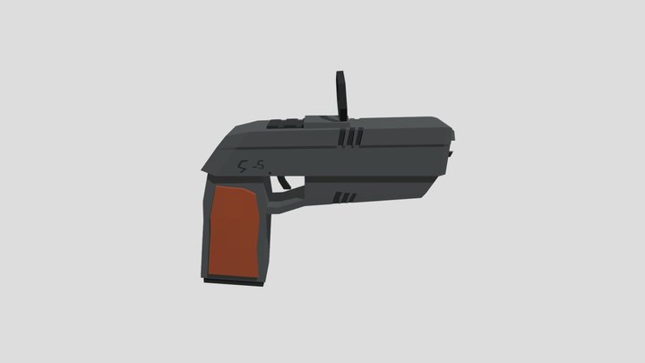 Low poly/cartoony pistol 3D Model