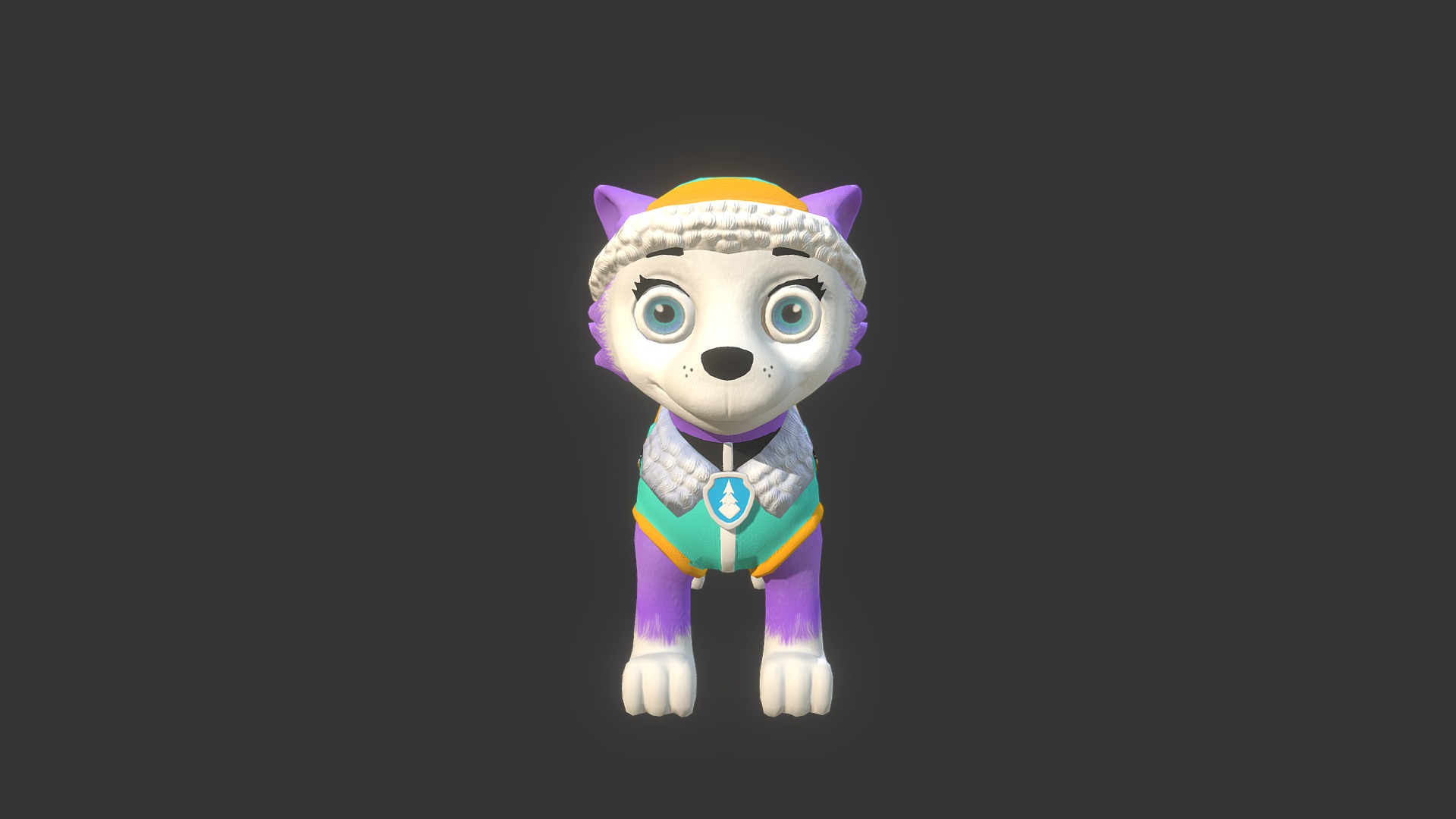 3D model Everest Paw Patrol Game - This is a 3D model of the Everest Paw Patrol Game. The 3D model is about a toy doll with a hat.