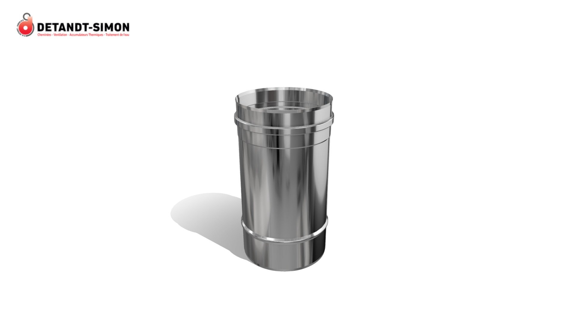 Elément droit 250 mm Inox - 3D model by Detandt Simon (@detandtsimon ...