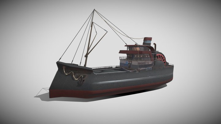 Steamship 3D Model