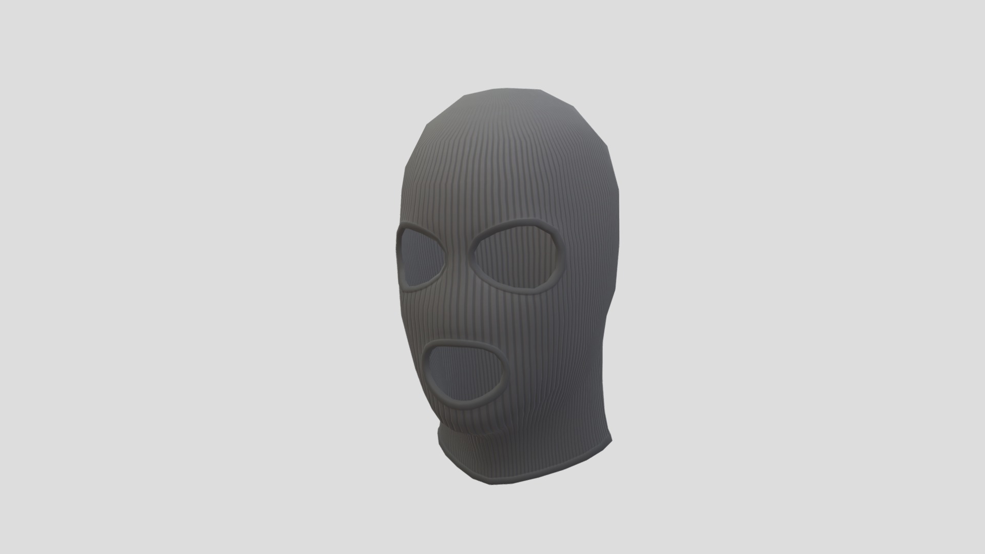 3D model Balaclava - This is a 3D model of the Balaclava. The 3D model is about a grey metal object.