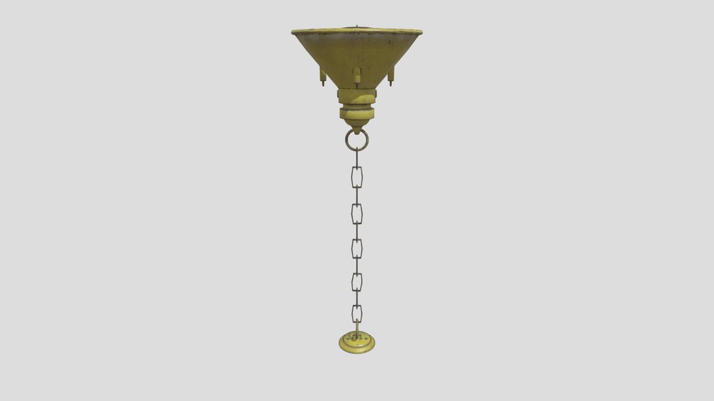 Industrial Hanging Ceiling Lamp Yellow