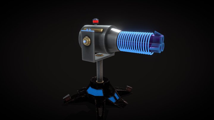Sci-Fi Turret 3D Model