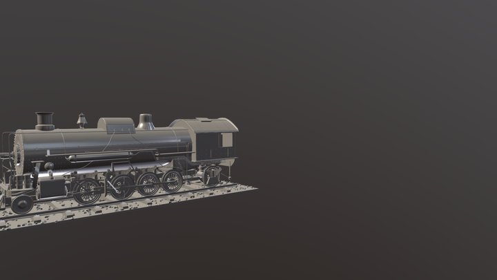 Steam Locomotive Train Engine 3D Model