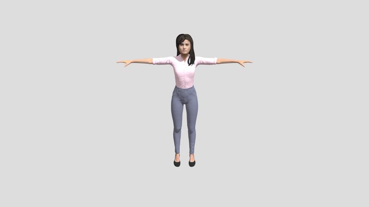 Female name sathi 3D Model