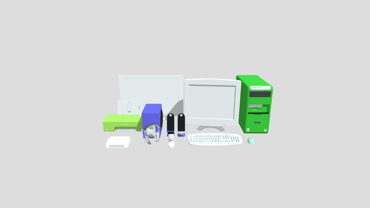 Marc Tacchi Computer Pack Obj 3D Model