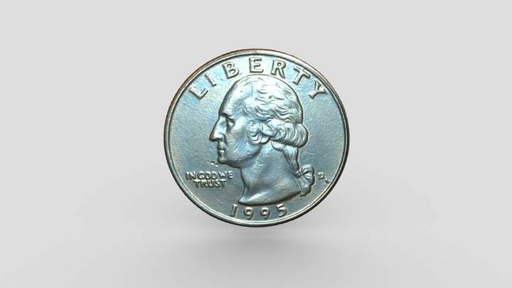 Quater Dollar 1995 3D Model