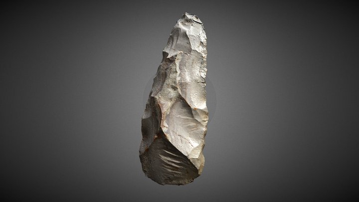 Handaxe, Neolithic carved flint #1 3D Model
