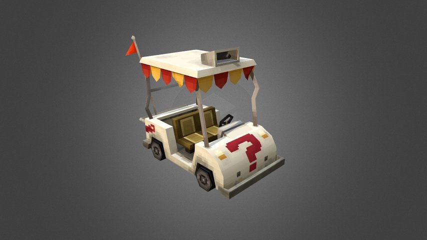 Gravity Falls - Mystery Shack Golf Cart - 3D model by roach3d