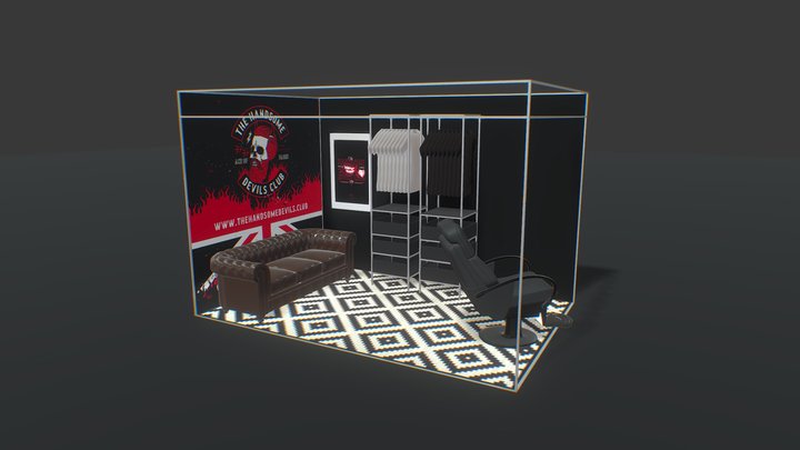 Barber Connect- Stand 3D Model