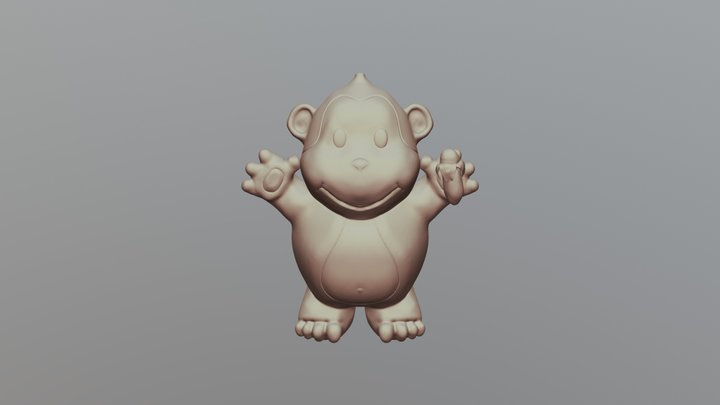 Monkey Sculpt 0819 56 3D Model