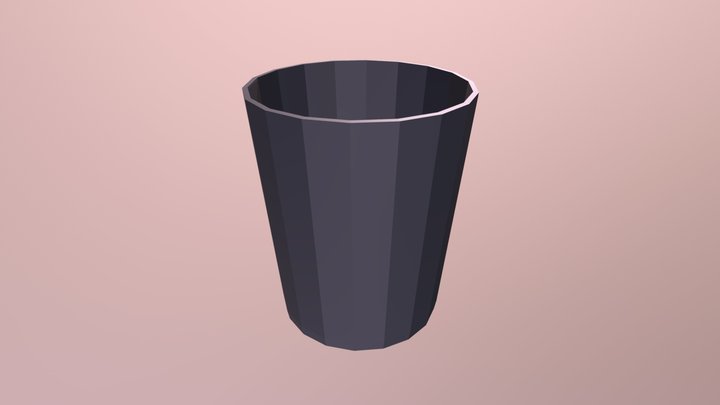 096 Trash Can Small B 3D Model
