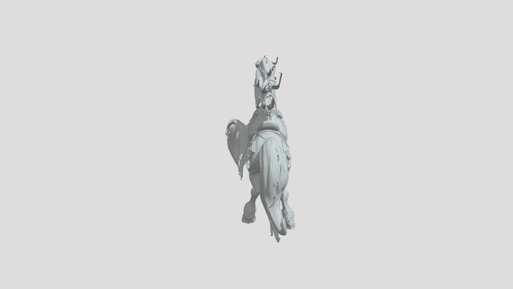 Majestic Horse Mount (Unrigged Game Asset) 3D Model