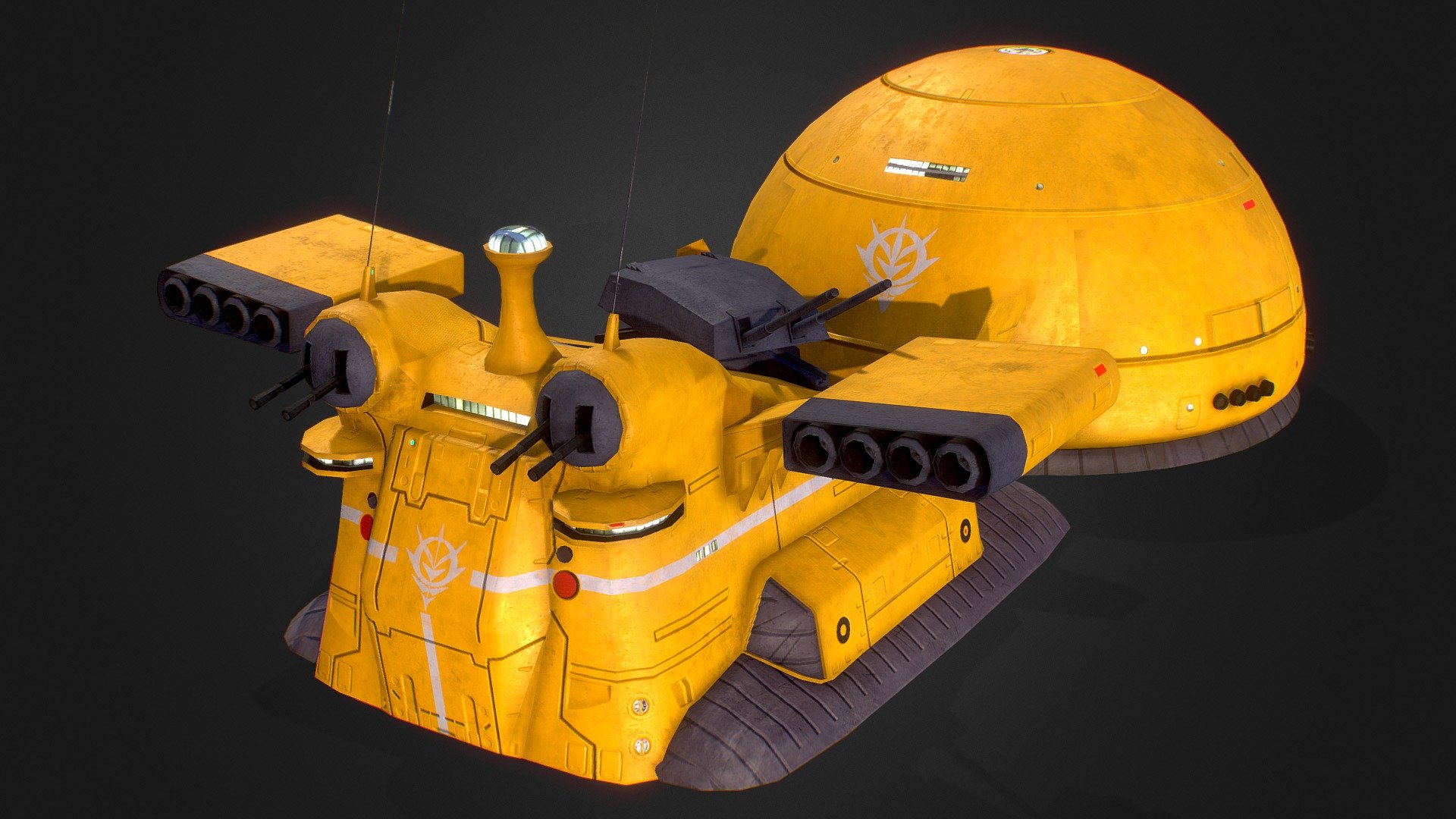 Zeon Land Battleship Gallop 3d Model By One Year War Mod