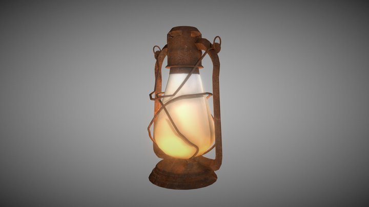 Oil Lamp Asset 3D Model