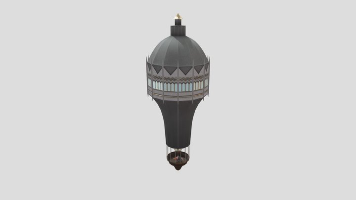 Hot Air Balloon & Shrew 3D Model