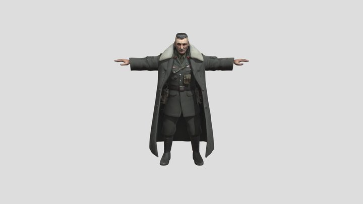 Soviet generale T-pose 3D Model